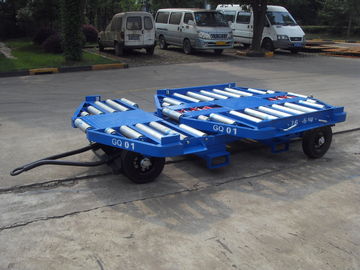 Cina Trailer Dolly Kargo Stabil, Steel Pallet Dolly Blue Color Turn Table Type pemasok