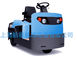 Blue Baggage Towing Tractor Carbon Steel Material Dengan Baterai Asam Timbal pemasok